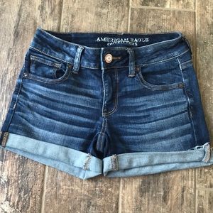 Super Super Stretch Midi Denim Shorts